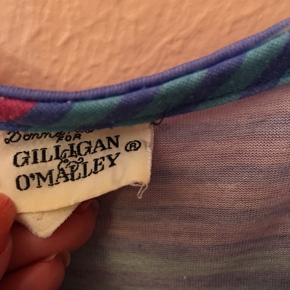 VTG Retro Striped Full Length Night Gown - Picture 10 of 15